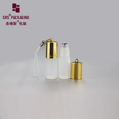 SRS kosmetik kosong bulat bentuk putih warna mini 3ml plastik roll pada botol dengan kail