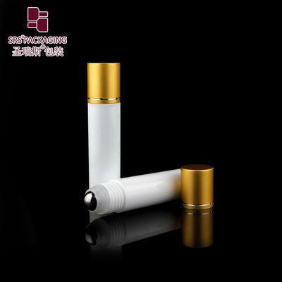 SRS kemasan kosong kosmetik warna putih bulat bentuk botol bola rol 30ml
