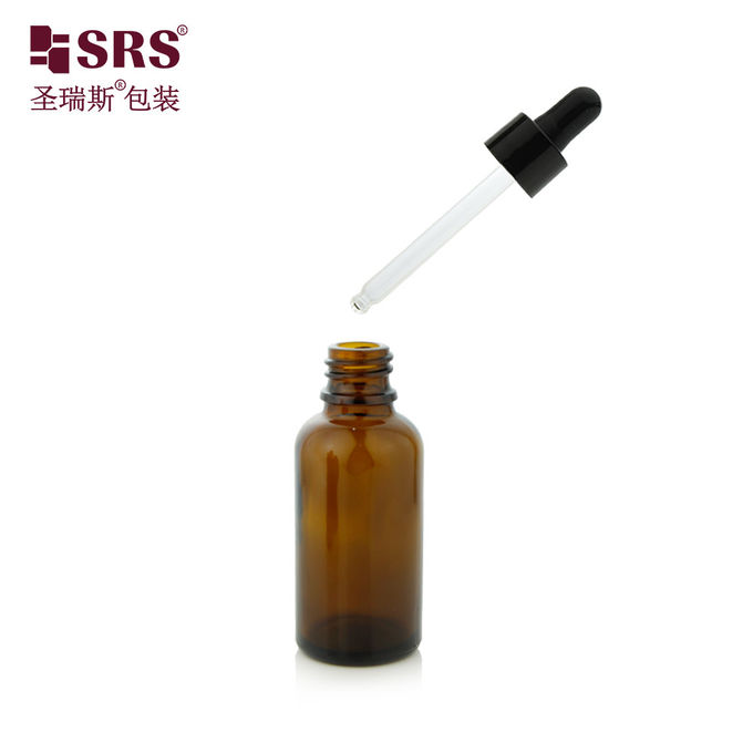 D001 Empty Amber UV Proof glass vial bottles with Dropper Cap Glass pipette for Essential Oil